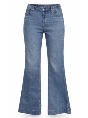 American Eagle High Rise Flare womens sz 10 medium wash denim jeans 33x29